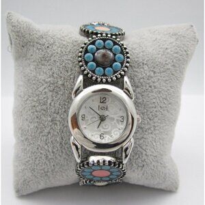 Women l.e.i Western Style Quartz Analog 24mm Round Watch (H1000) "New Battery"